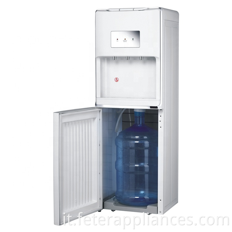 Distributore di acqua di raffreddamento del compressore con caricamento dal basso a 3 rubinetti con acqua calda e fredda